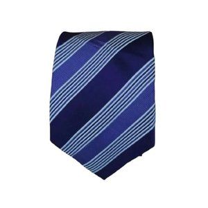 DONALD J. TRUMP Blue Striped Silk Tie HANDMADE 61"/ 3.6" EC